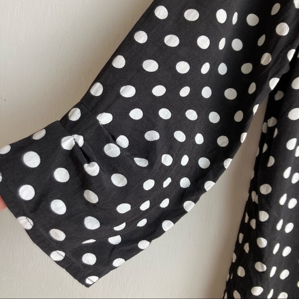 Zara Basic Collection Black With White Polka Dot … - image 3